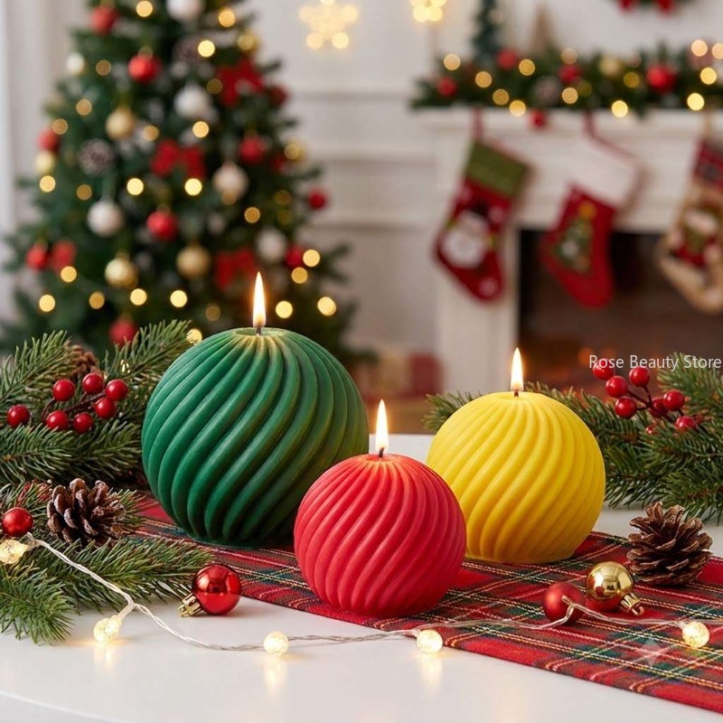 Ice Mold Sphere - 3D Weihnachtskugel Kerzenform aus Silikon Aromatherapie
