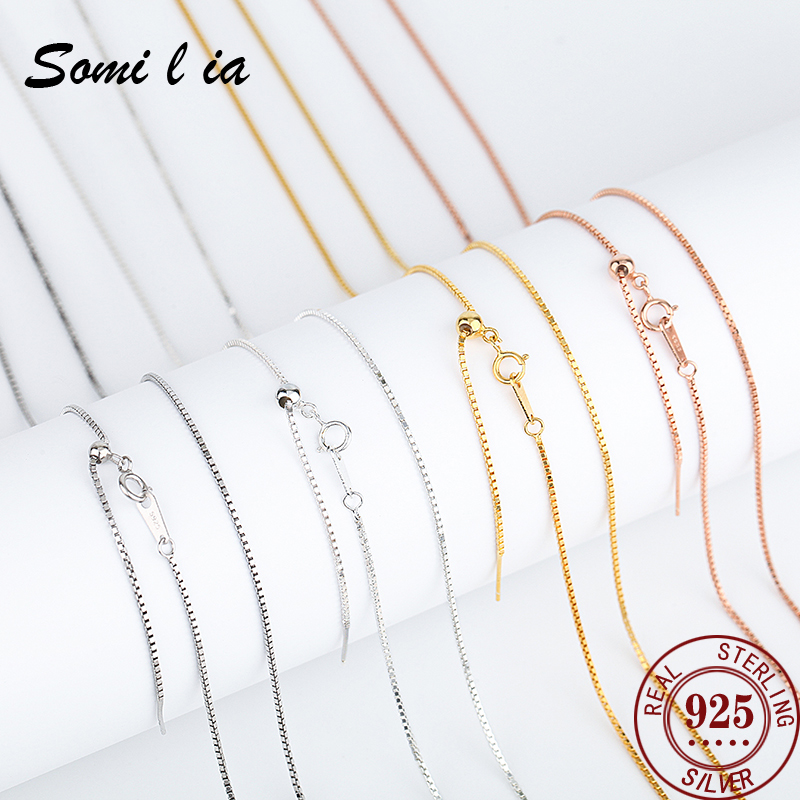 Bar Cart Gold - SOMILIA Silber 925 Halskette Kastenkette Choker