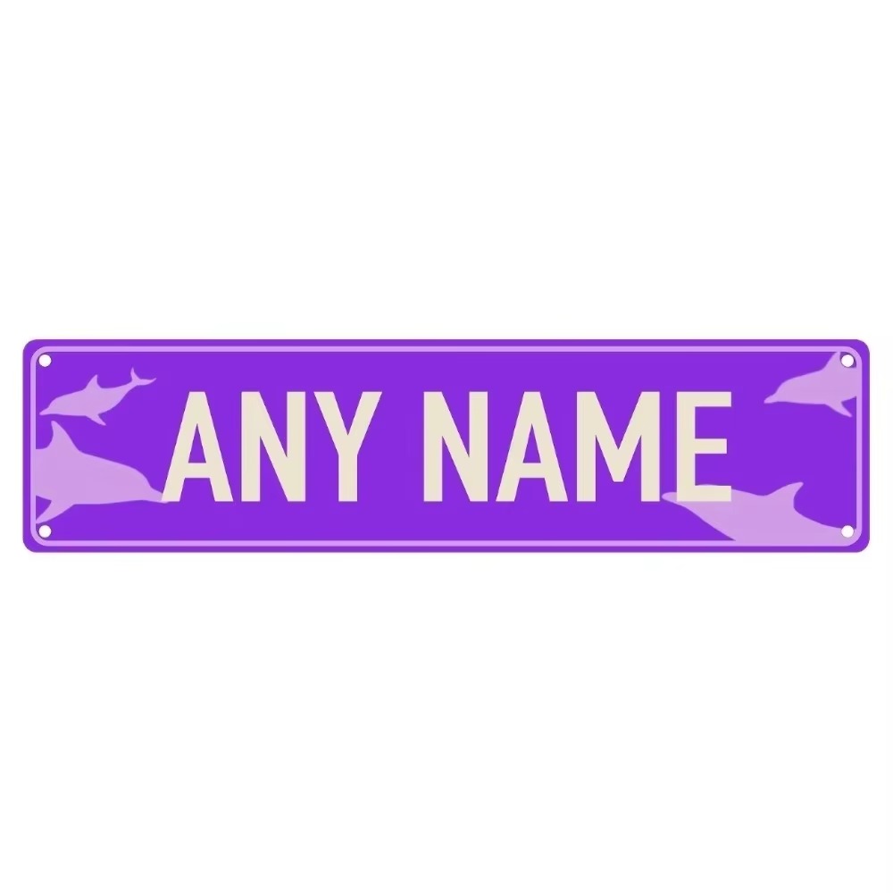 Home Bar Cafe - CIFbuy Küsten-Aluminium-Wandschild mit Delfin-Motiv, personalisierbarer individueller