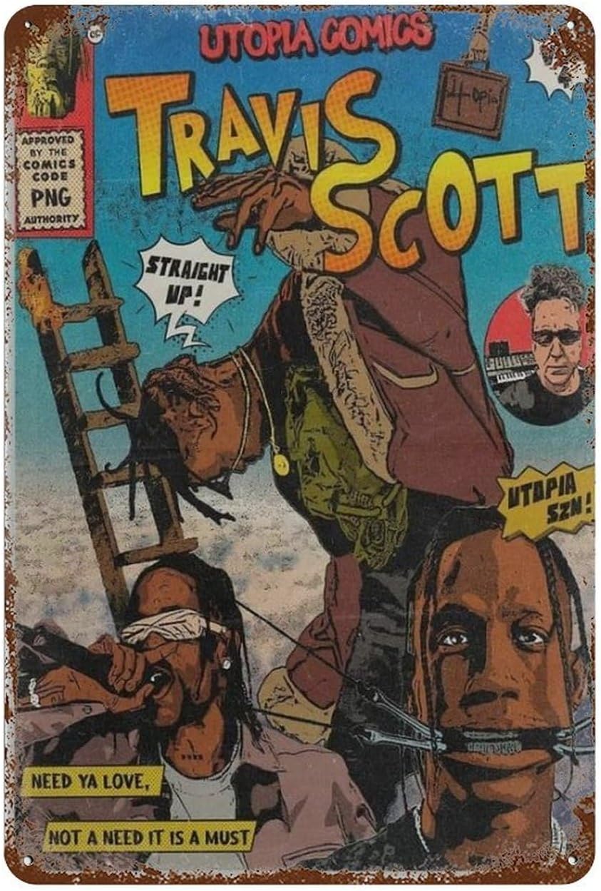 Travis-Scott Poster Vintage Ba – Home Bar Shelf Bewertung und Preis
