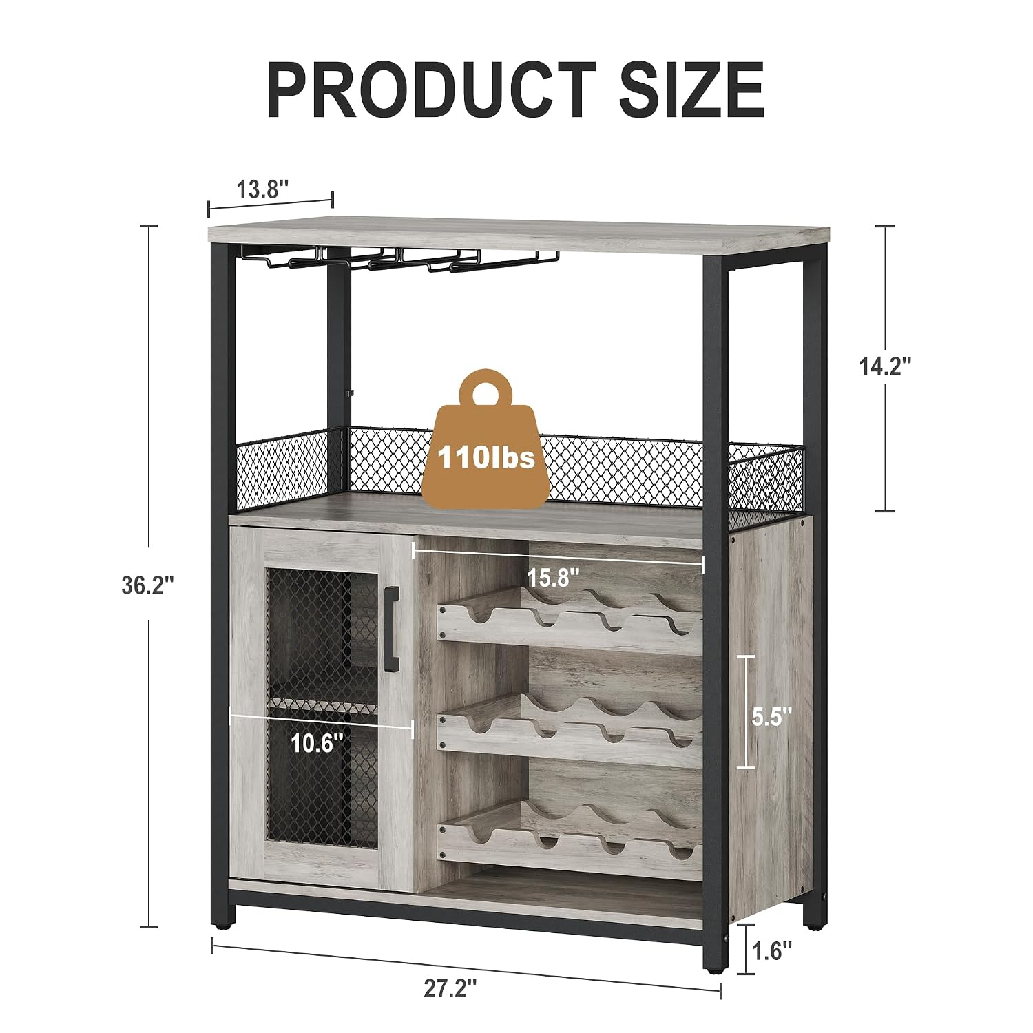 3-stufiger Weinbarschrank mit  – Home Bar And Cabinet Bewertung und Preis