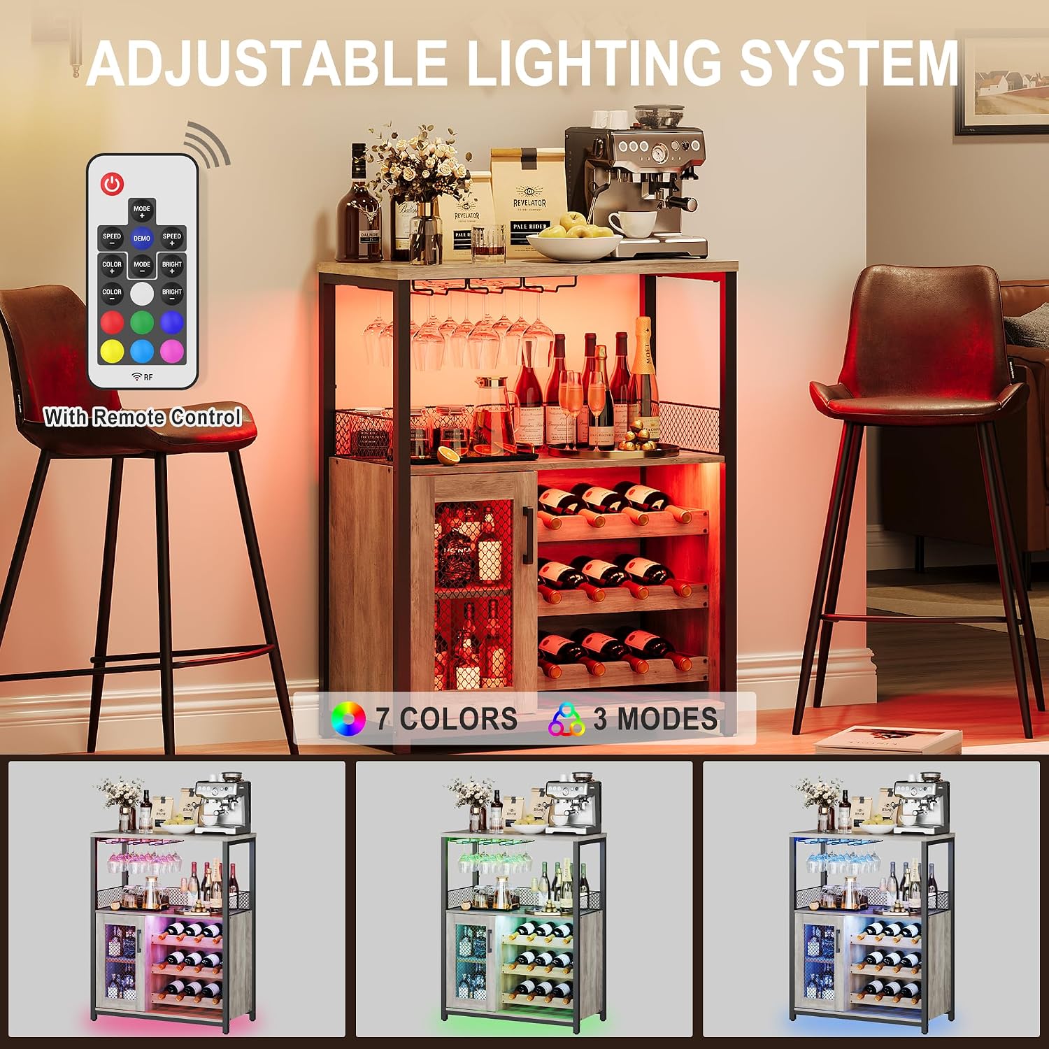 3-stufiger Weinbarschrank mit  – Home Bar And Cabinet Bewertung und Preis