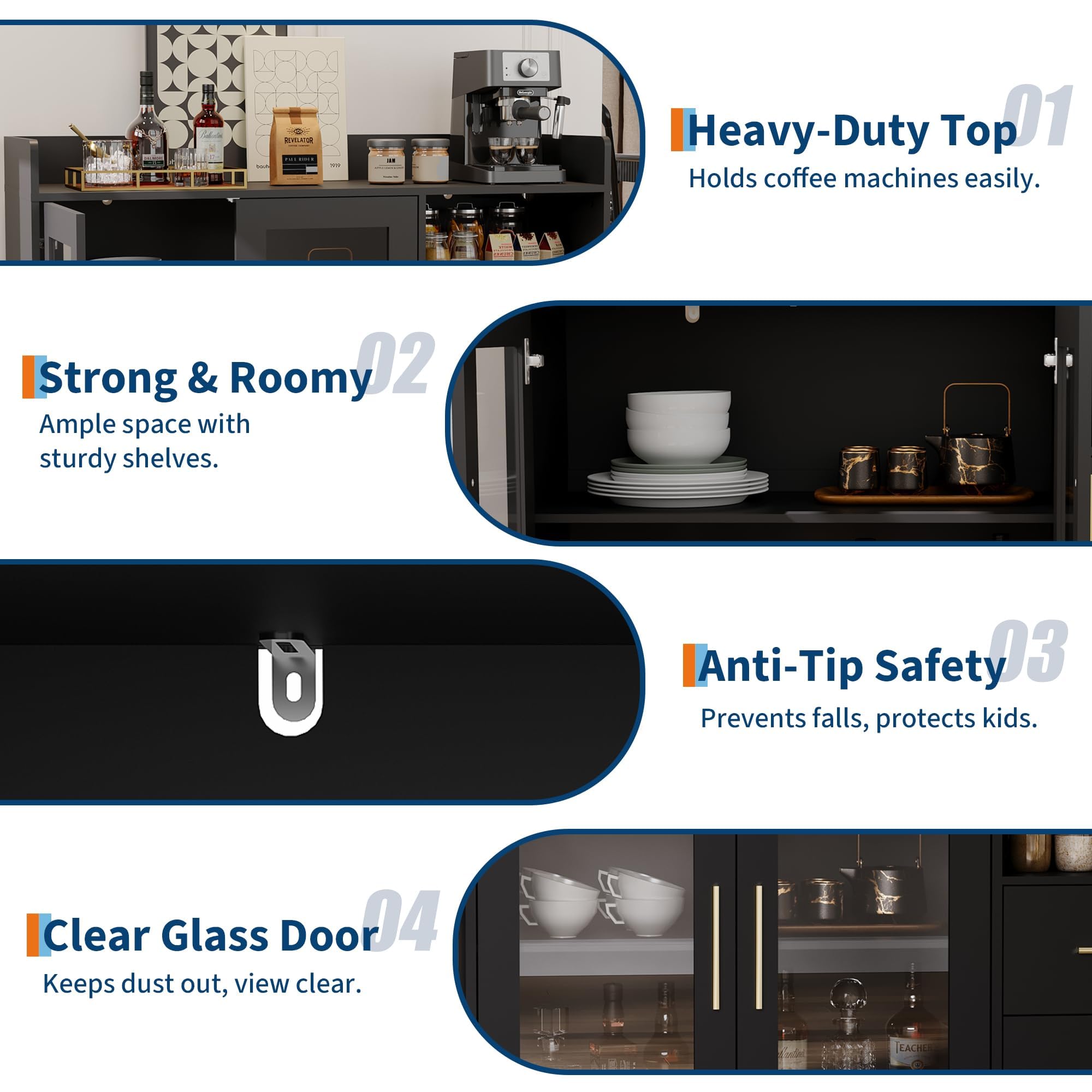 Großer LED-Bar-Schrank mit Gla – Home Bar And Cabinet Bewertung und Preis