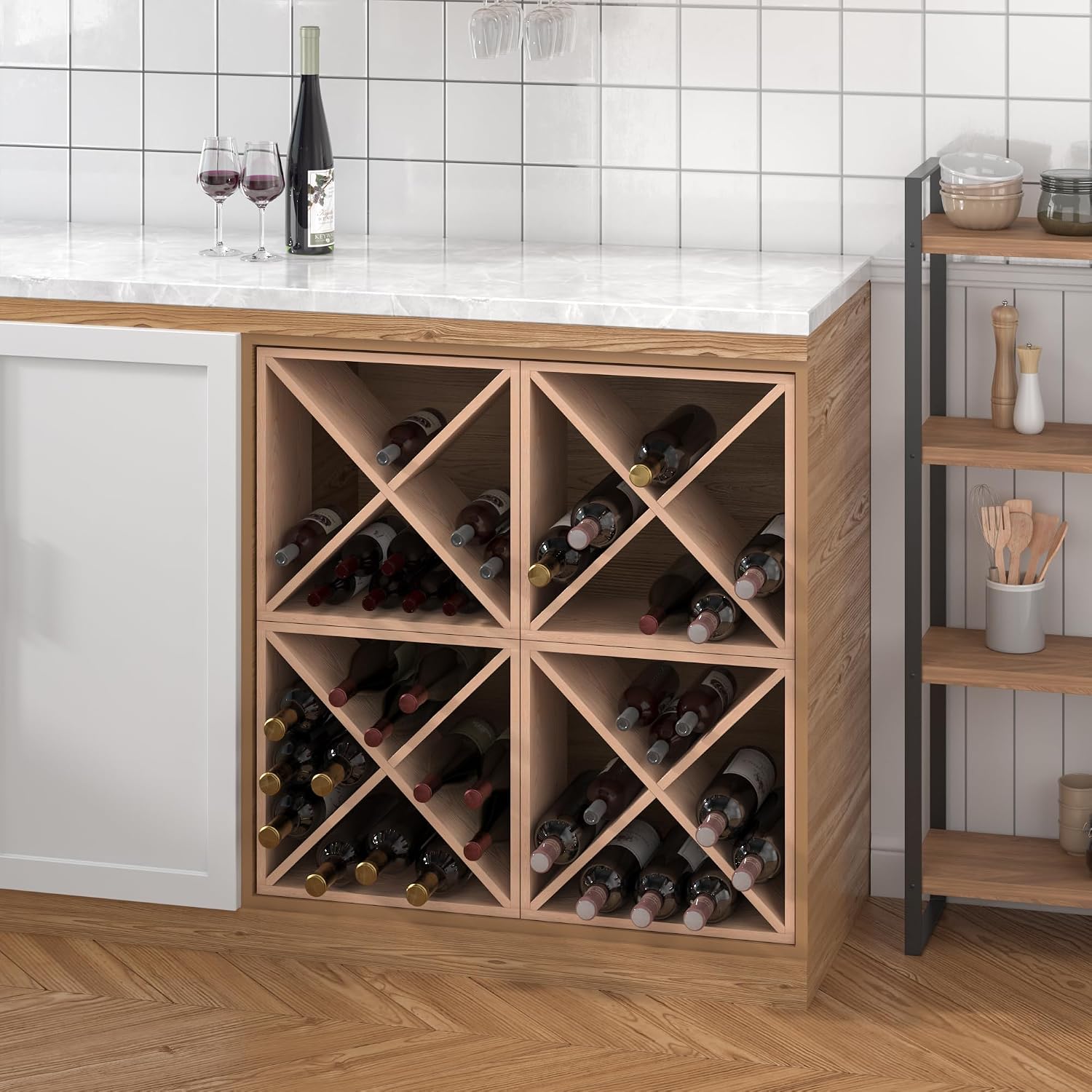 96-Flaschen-Weinregal, freiste – Home Bar Shelf Bewertung und Preis
