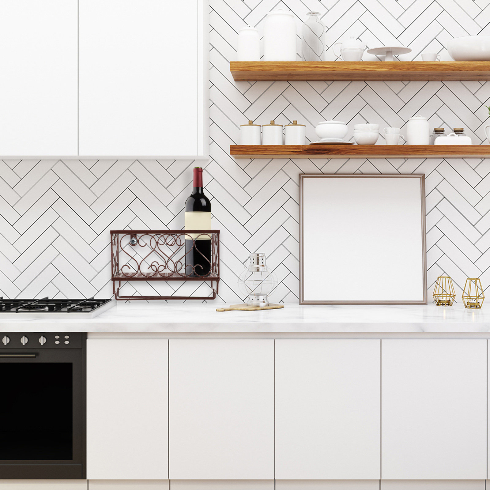 Platzsparendes Wandmontiertes  – Home Bar Shelf Bewertung und Preis