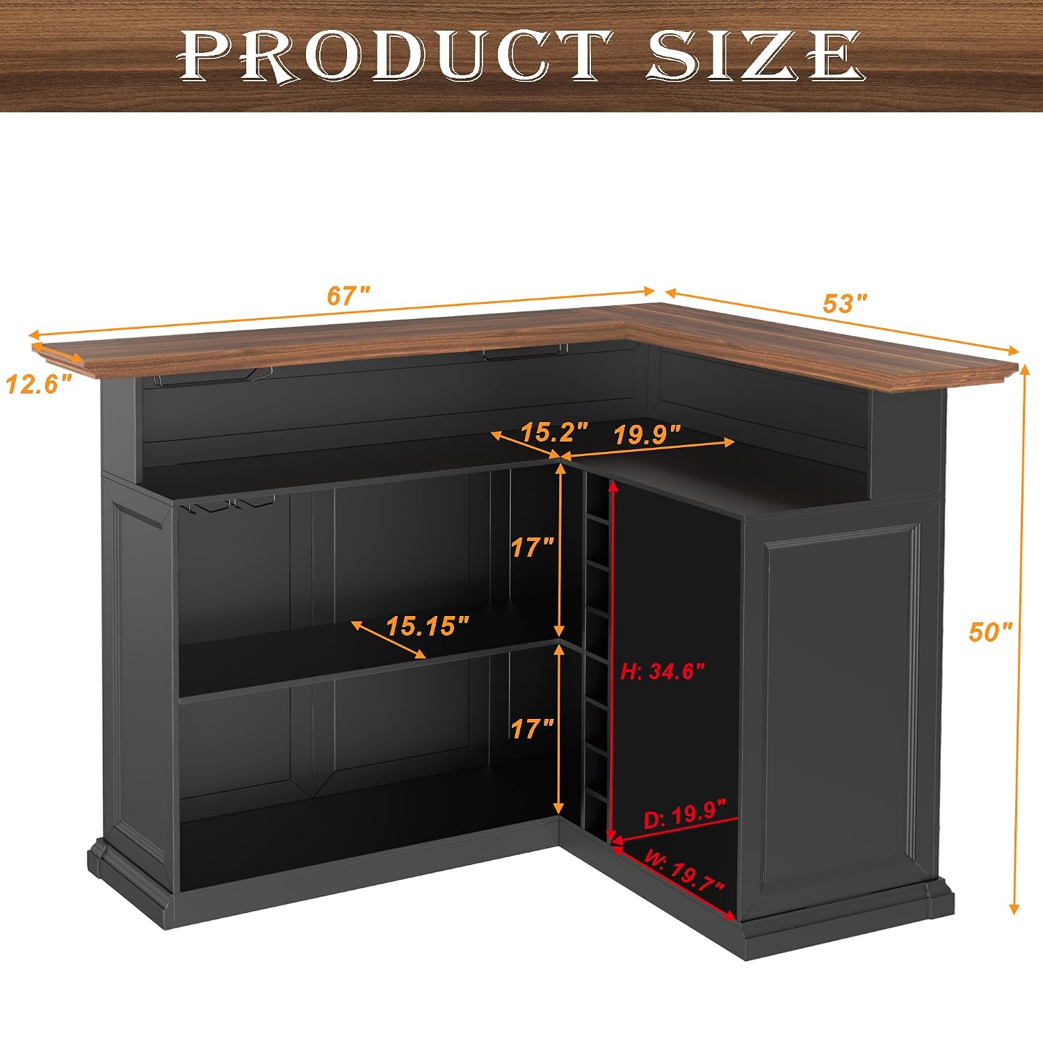 L-förmiger Hausbarschrank mit  – Home Bar And Cabinet Bewertung und Preis
