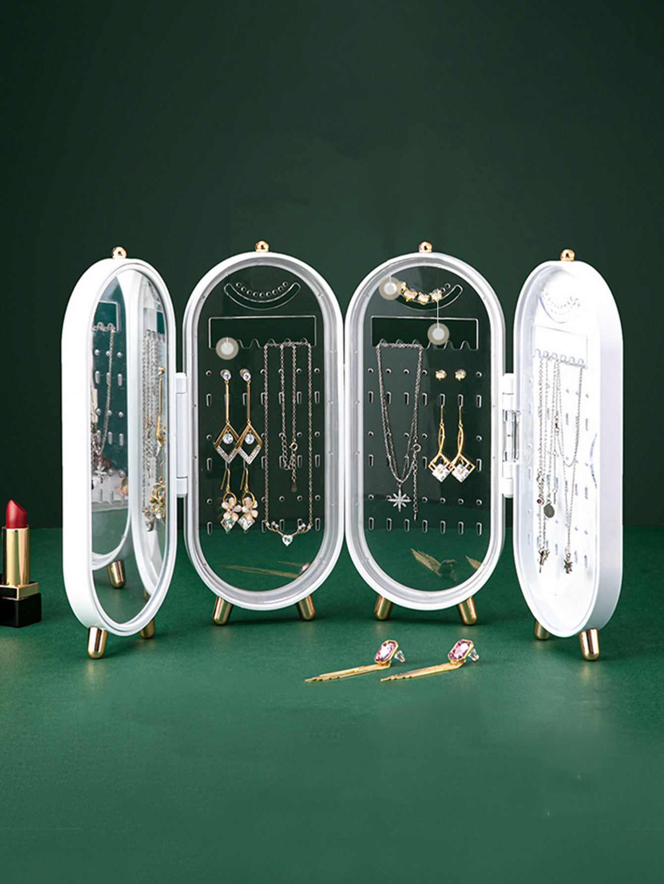 Ovaler Spiegelschmuckschrank m – Bar Cart Gold Bewertung und Preis